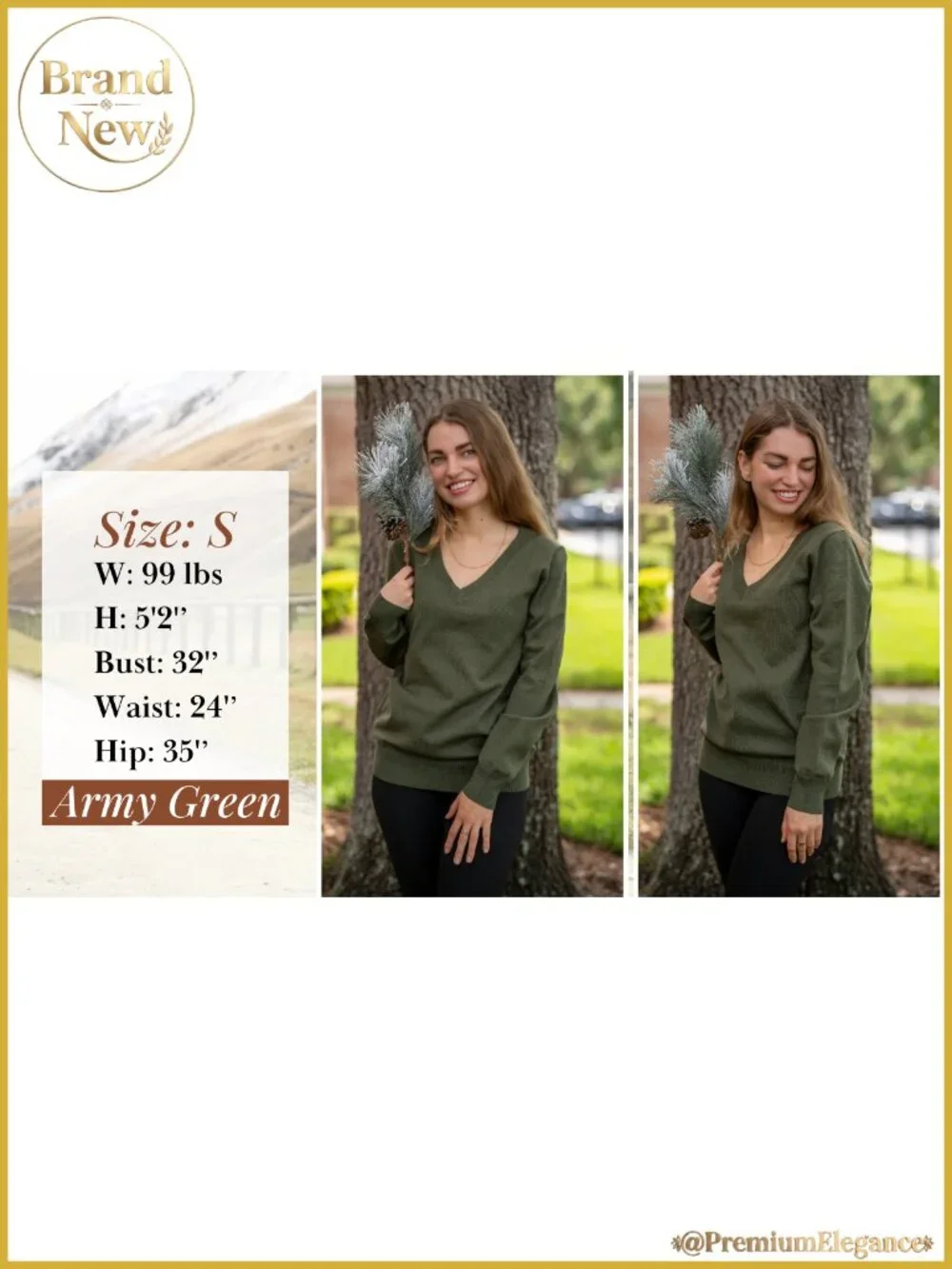 Zeagoo Women's V-Neck Long Sleeve Knit Pullover Sweater, Soft Stretchy